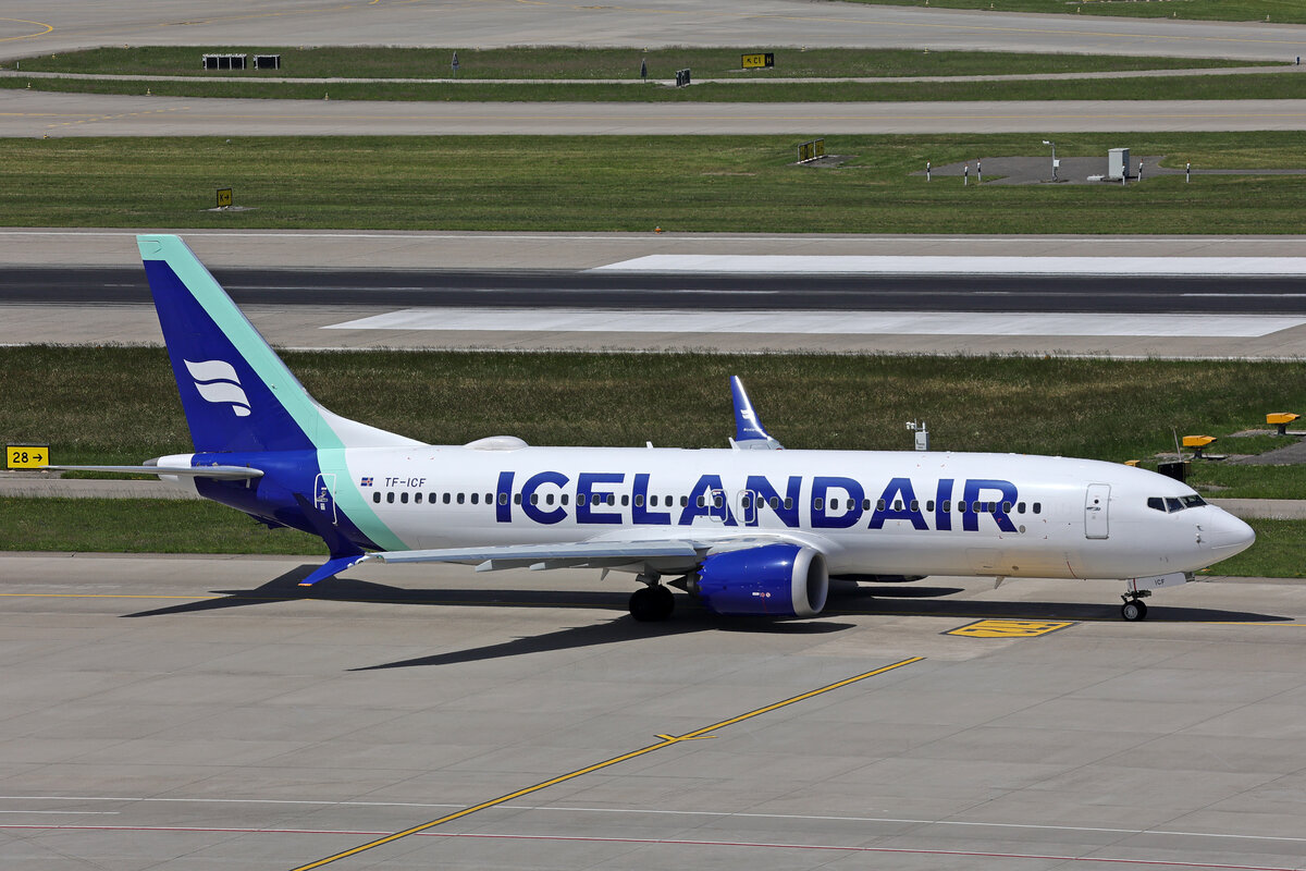 Icelandair, TF-ICF, Boeing B737-8MAX, msn: 42834/7077,  Fagradalsfjall , 25.Mai 2026, ZRH Z�rich, Switzerland.