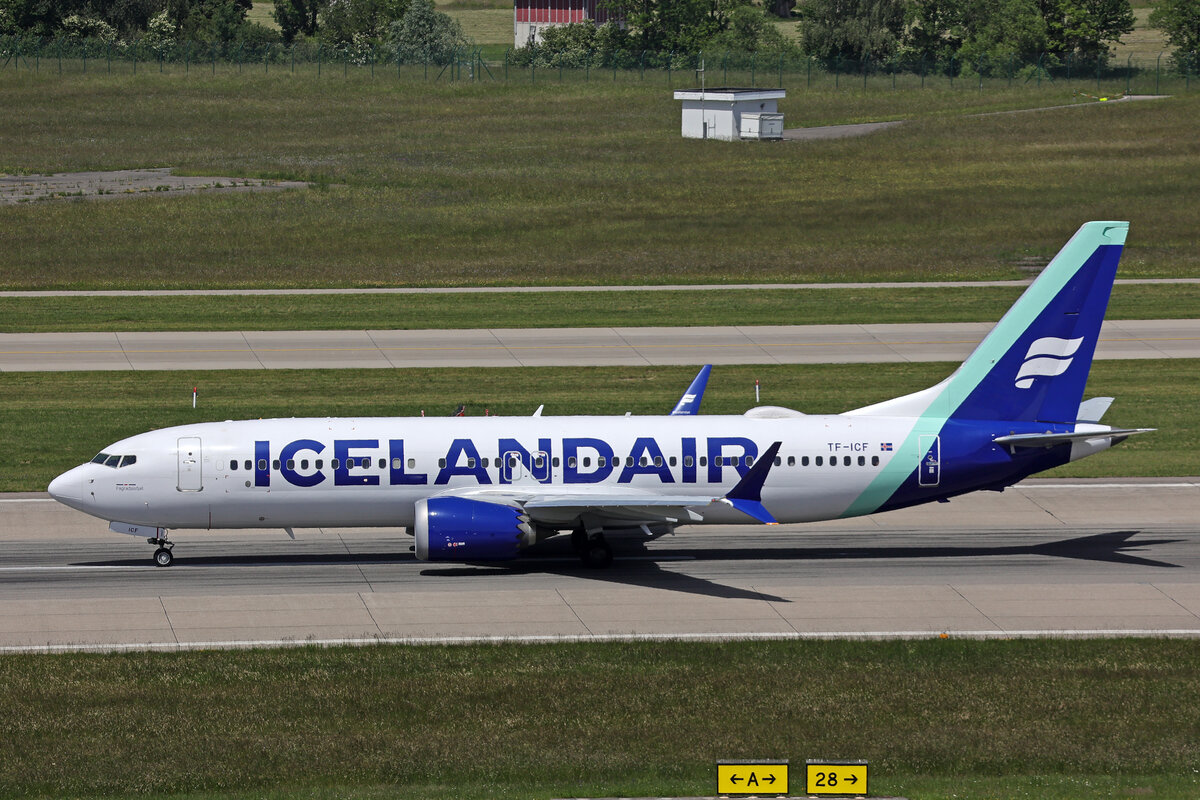 Icelandair, TF-ICF, Boeing B737-8MAX, msn: 42834/7077,  Fagradalsfjall , 25.Mai 2026, ZRH Z�rich, Switzerland.