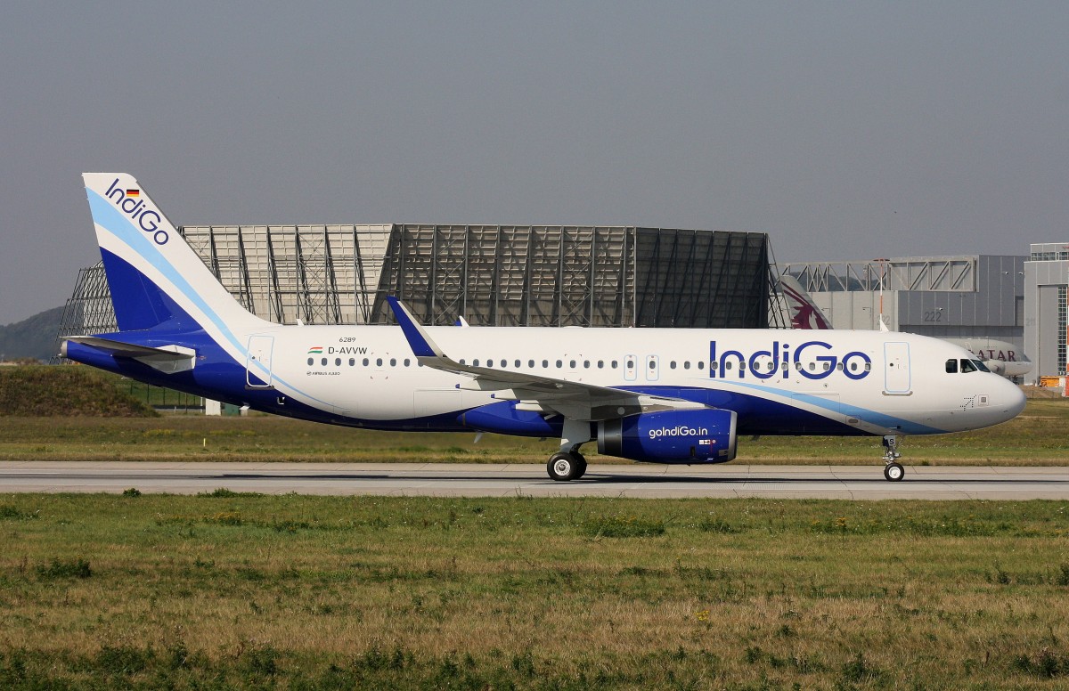 IndiGo, D-AVVW,Reg.VT-IAS,(c/n 6289),Airbus A 320-232 (SL), 18.09.2014,XFW-EDHI, Hamburg-Finkenwerder, Germany 