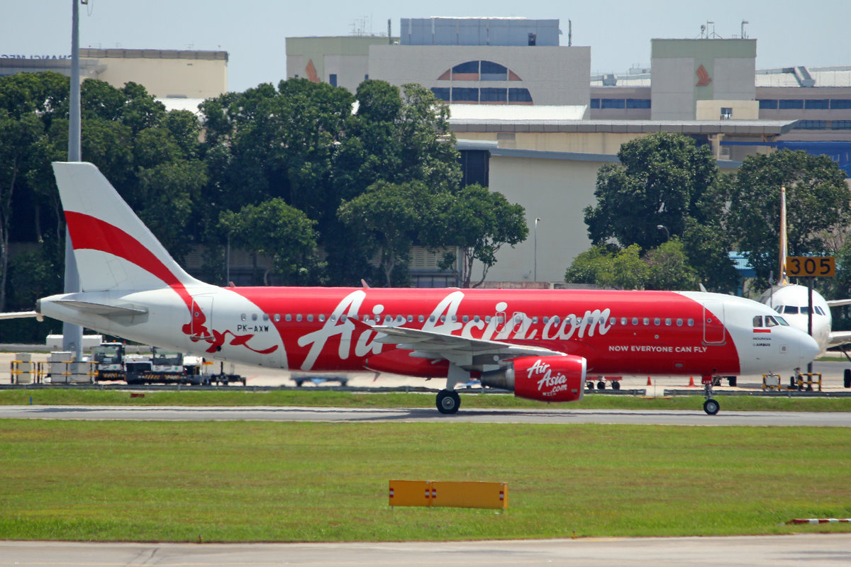 Indonesia AirAsia, PK-AXW, Airbus A320-216, msn: 5137, 07.April 2014, SIN Changi, Singapore.