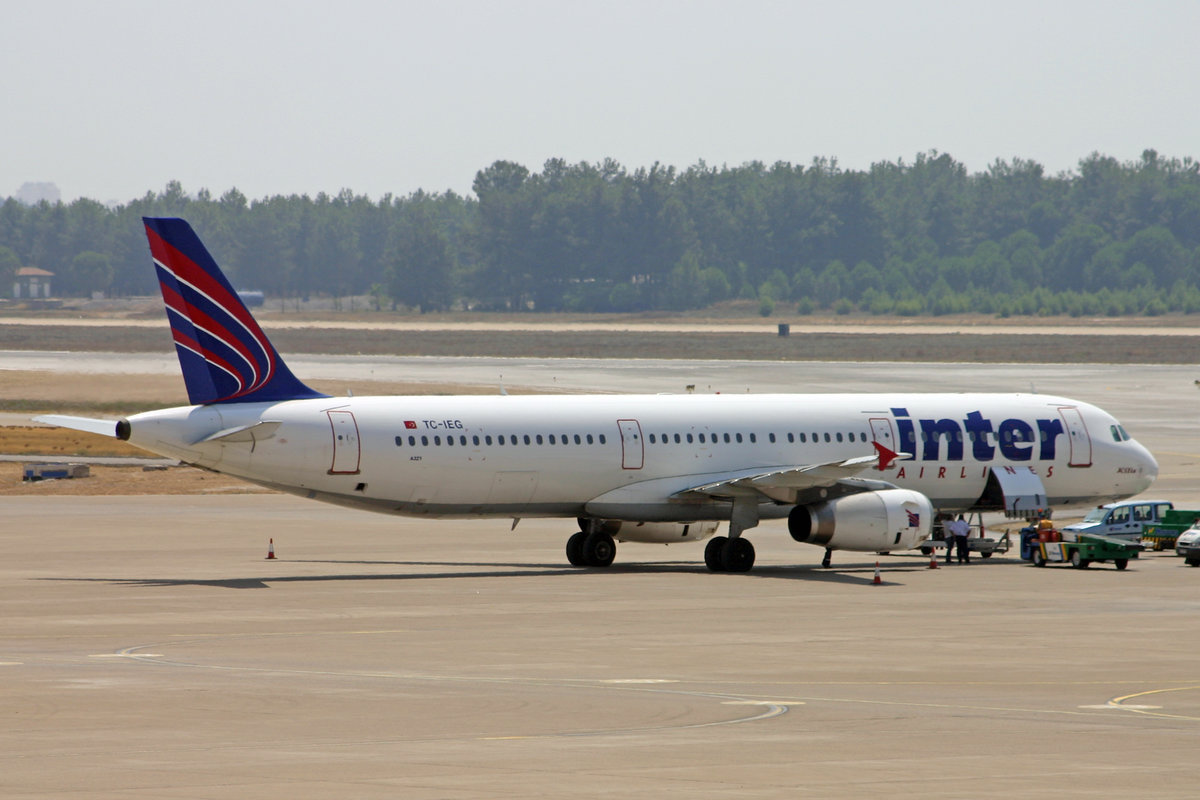 Inter Airlines, TC-IEG, Airbus A321-231, msn: 974, 03.August 2007, AYT Antalya, Turkey.