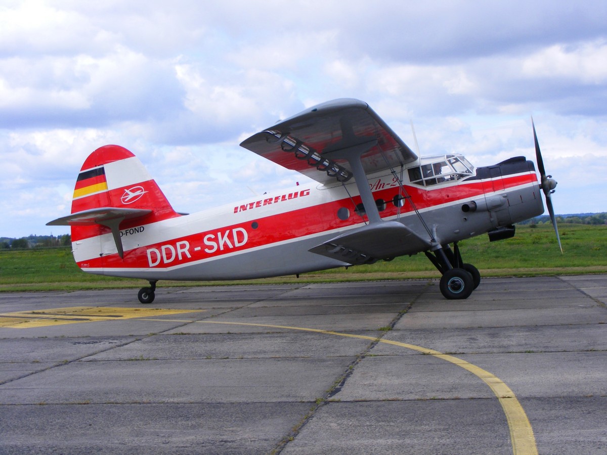 INTERFLUG, Antonow AN-2, D-FOND, Leipzig-Altenburg Airport (EDAC), 5.9.2015