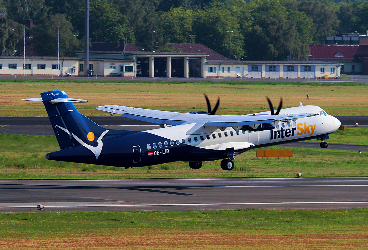 InterSky ATR-72-600 OE-LIB beim Start in Berlin-Tegel am 11.07.2014