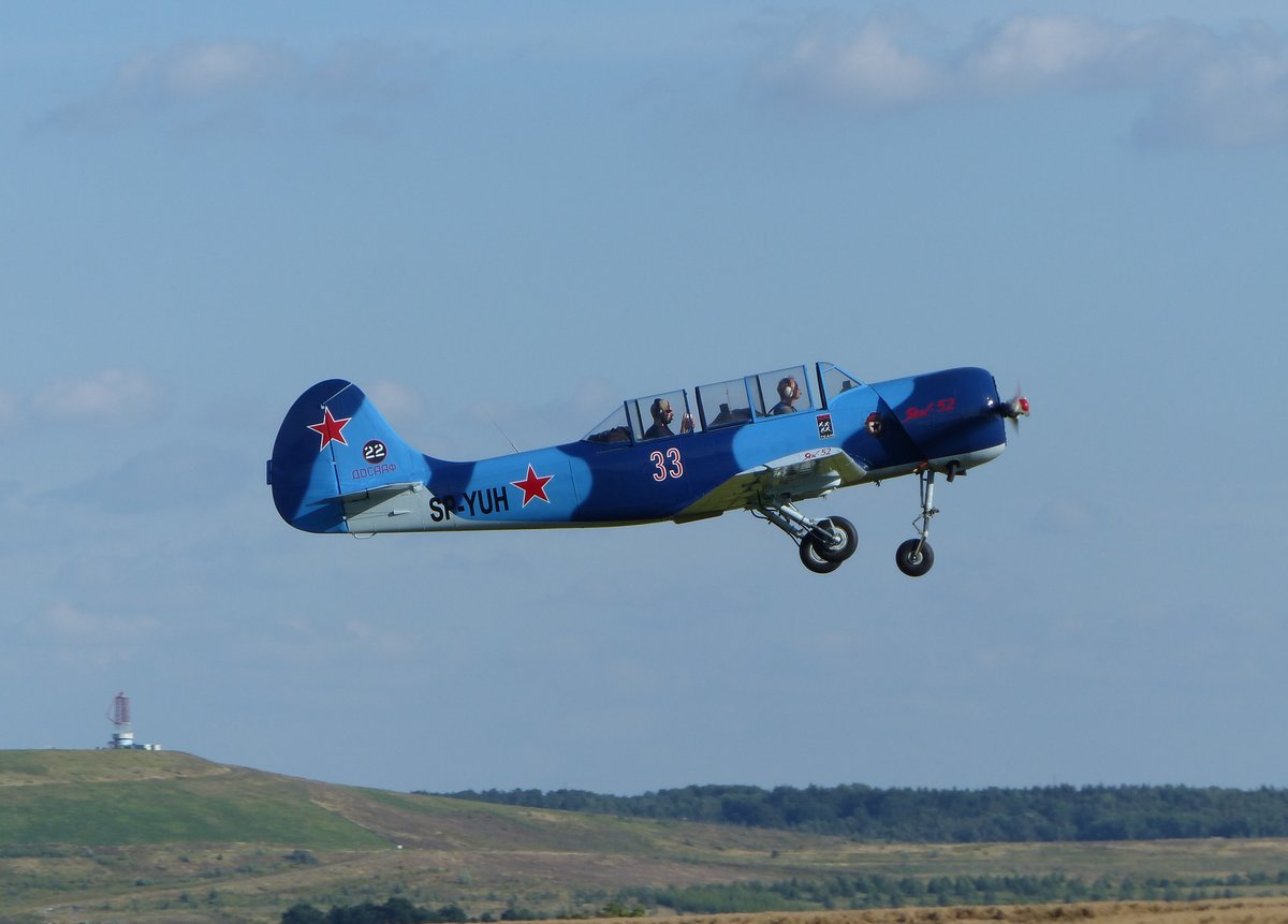 Jakowlew YAK-52, SP-YUH, Flugplatz Gera (EDAJ), 13.8.2016