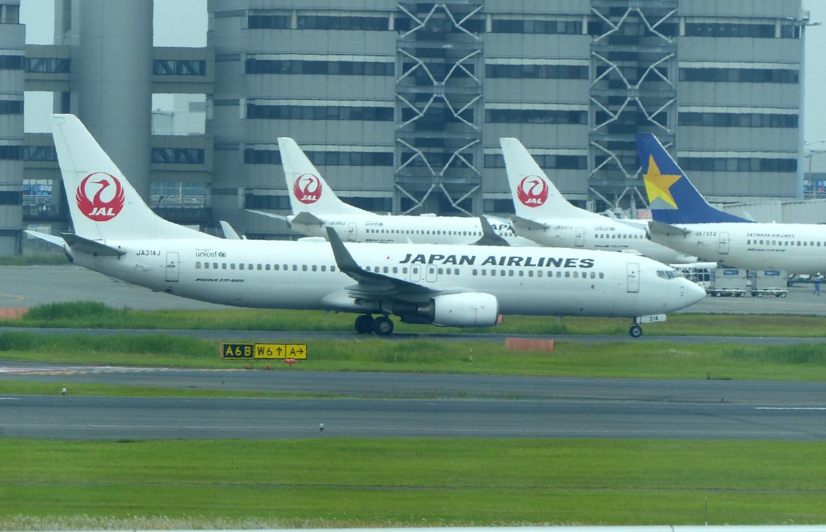 Japan Airlines (JAL), JA314J, Boeing 737-800, Tokyo-Haneda airport (HND), 28.5.2016