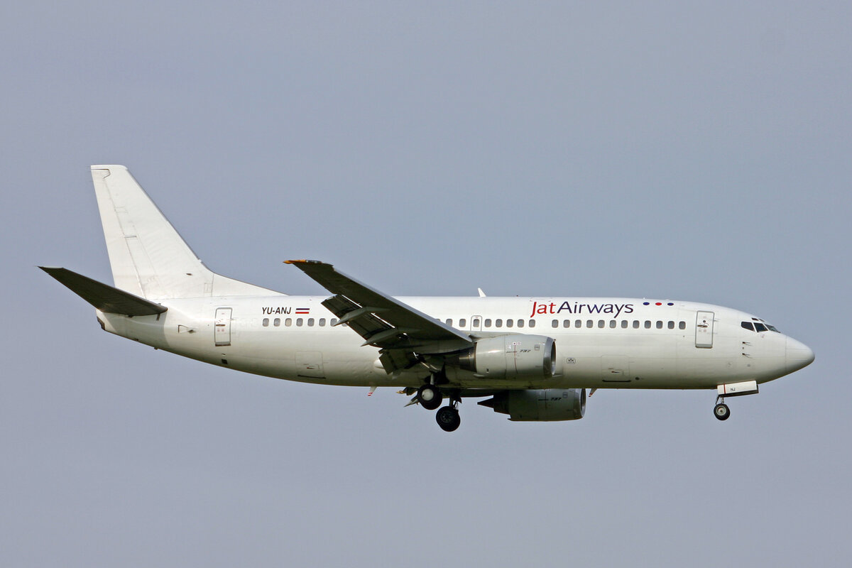 JAT Airways, YU-ANJ, Boeing B737-3H9, msn: 23714/1305, 19.April 2006, ZRH Zürich, Switzerland.