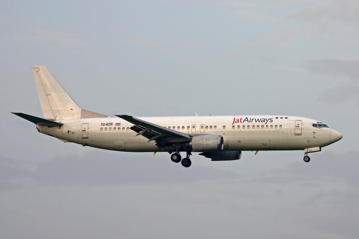 JAT Airways, YU-AOR, Boeing 737-4B7, msn: 24550/1793, 27.Oktober 2006, ZRH Zürich, Switzerland.