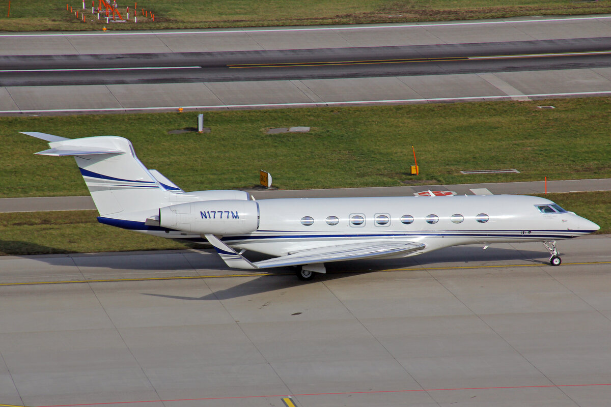Jet Aviation Flight Services Inc, N1777M, Gulfstrem G650ER, msn: 6094, 20.Januar 2023, ZRH Zürich, Switzerland.