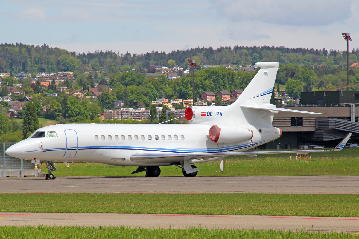Jet Pool Network Luftverkehr GmbH, OE-IPW, Dassault Falcon 7X, 13.Mai 2017, ZRH Zürich, Switzerland.