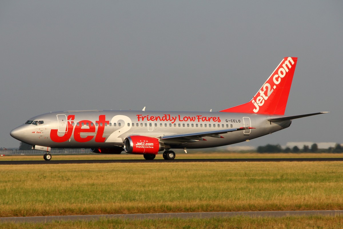 JET2, G-CELO, Boeing B737-33A, 3.Juli 2015, AMS, Netherlands.