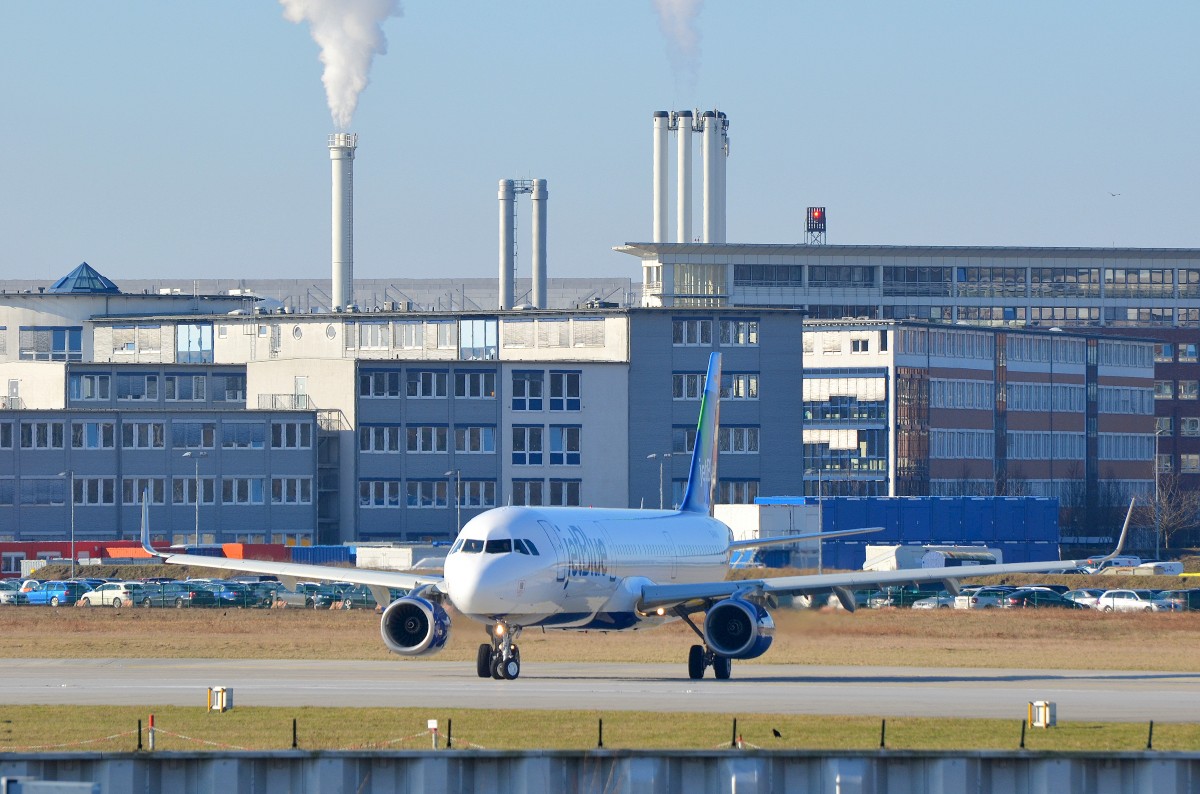 jetBlue Airbus A321 D-AYAB aufgenommen in Hamburg Finkenwerder am 16.02.16