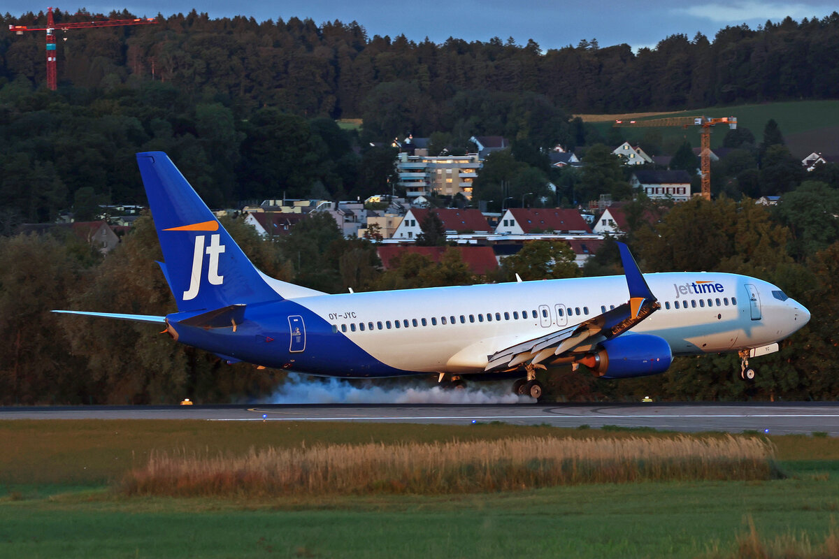 Jettime, OY-JYC, Boeing B737-8KN, msn: 40274/5465, 05.September 2025, ZRH Zürich, Switzerland.