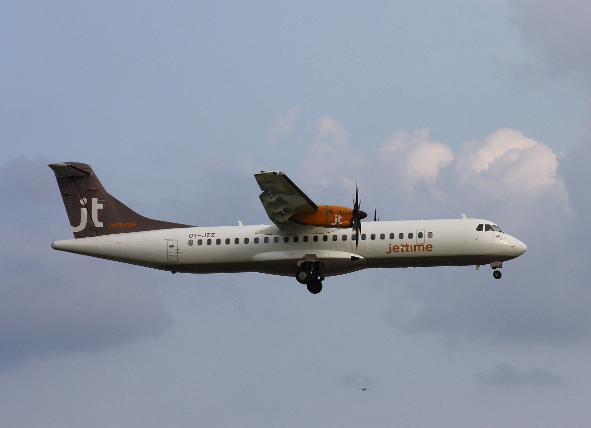 Jettime,OY-JZZ,(c/n 548),ATR 72-500,31.07.2014,HAM-EDDH,Hamburg,Germany