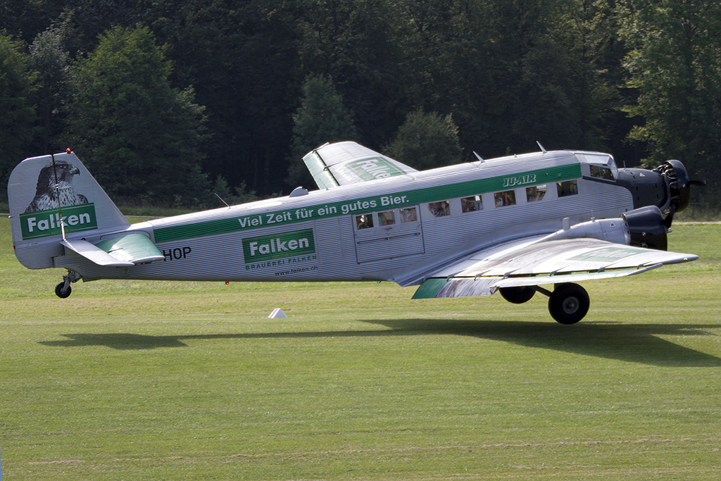 JUAir, HB-HOP, Junkers, JU-52, 06.09.2013, EDST, Hahnweide, Germany 





