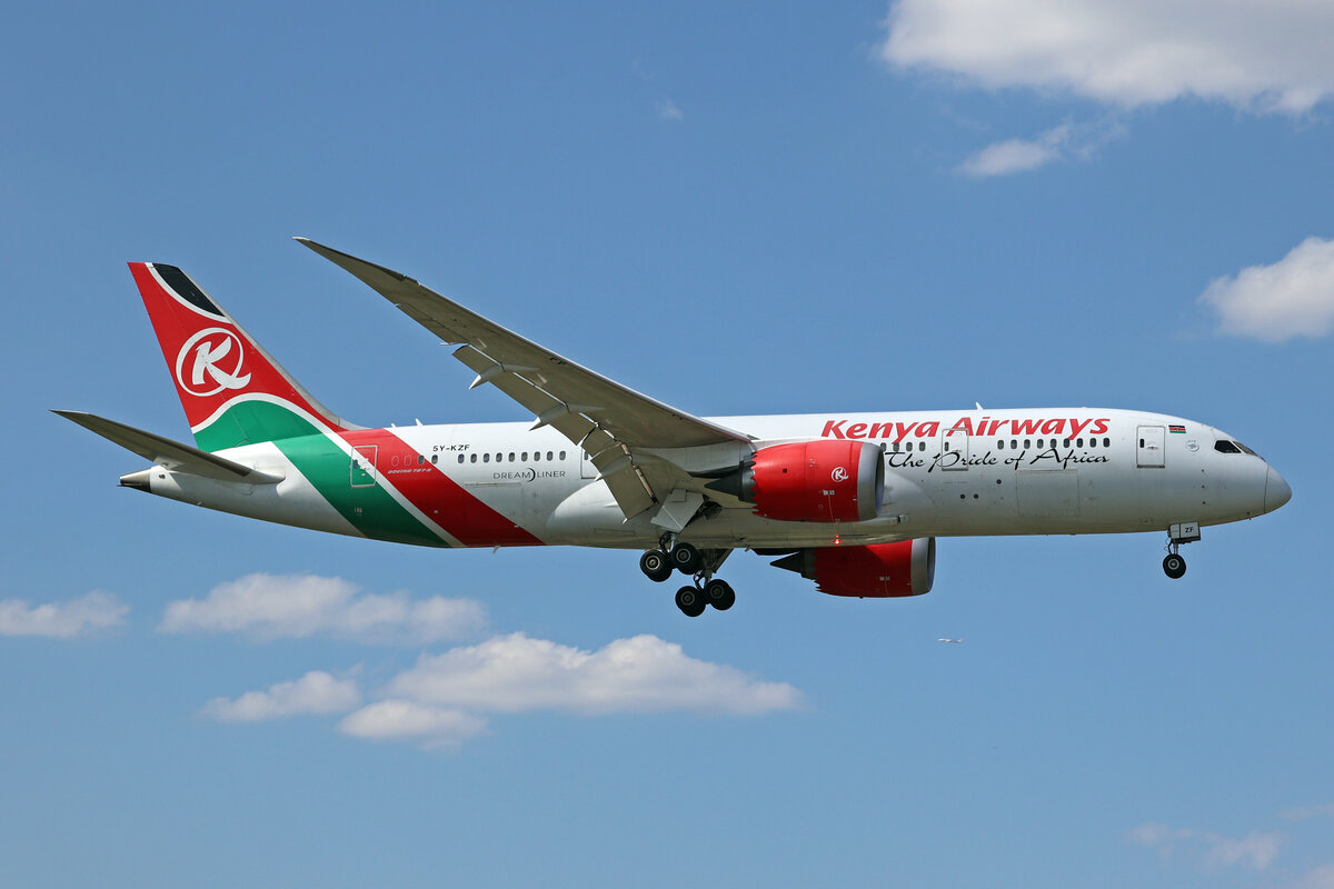 Kenya Airways, 5Y-KZF, Boeing B787-8, msn: 36043/224, 07.Juli 2023, LHR London Heathrow, United Kingdom.