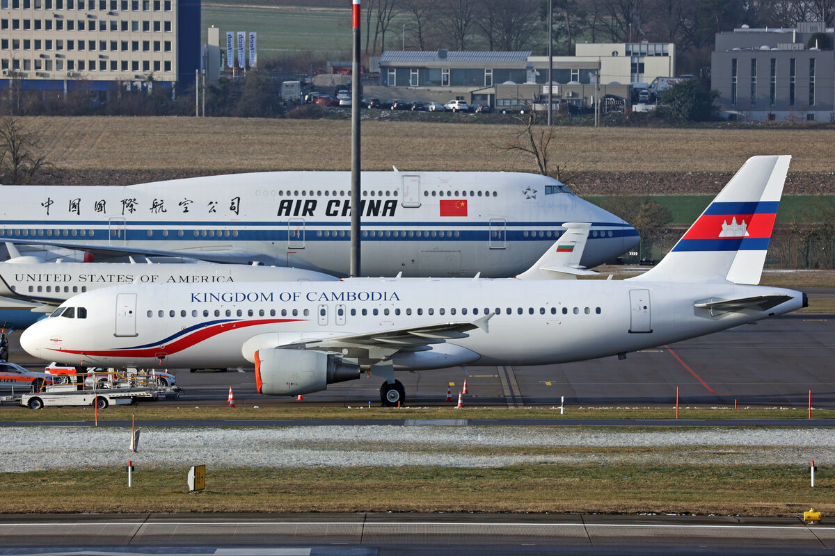 Kingdom of Cambodia, KOC001, Airbus A320-214, msn: 4507, 16.Januar 2024, ZRH Zürich, Switzerland.