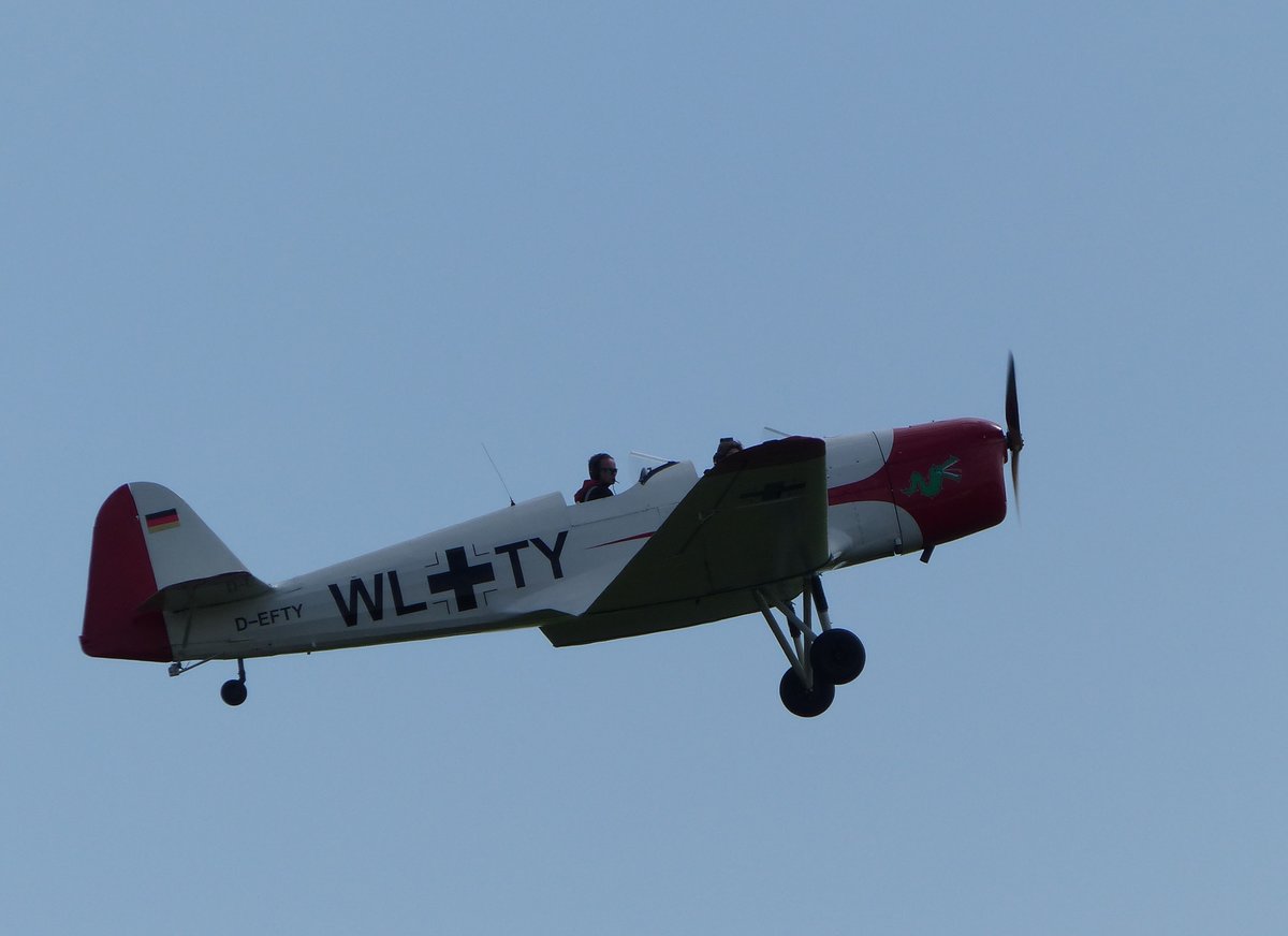 Klemm KL-35 D, D-EFTY, vom Fliegenden Museum Großenhain, gestartet in Gera (EDAJ) am 16.8.2019
