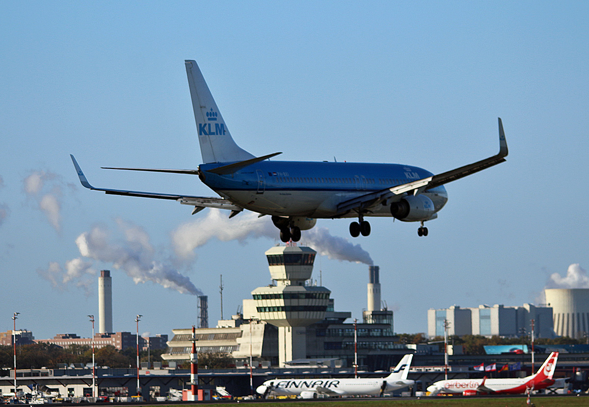KLM, Boeing B 737-8K2, PH-BXI, TXL, 30.10.2017