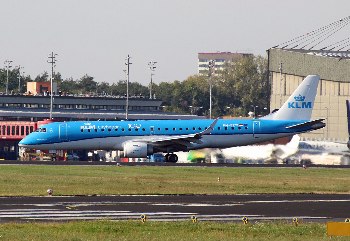 KLM-Cityhopper, ERJ-190-100STD, PH-EZW, TXL, 06.10.2019