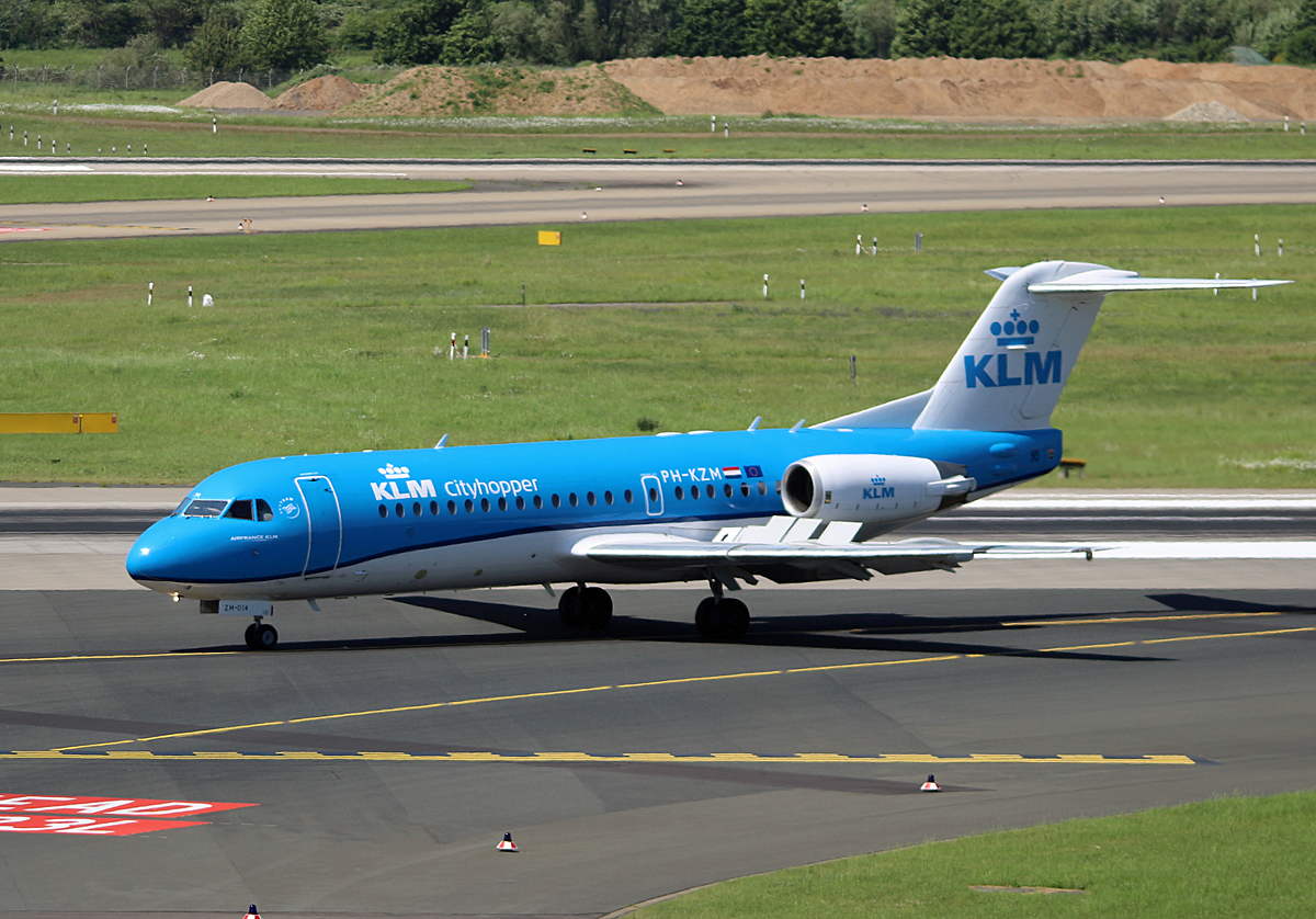 KLM-Cityhopper Fokker 70 PH-KZM, DUS, 17.05.2017