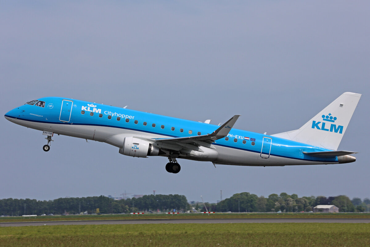 KLM Cityhopper, PH-EXU, Embraer ERJ-175STD, msn: 17000708, 18.Mai 2023, AMS Amsterdam, Netherlands.