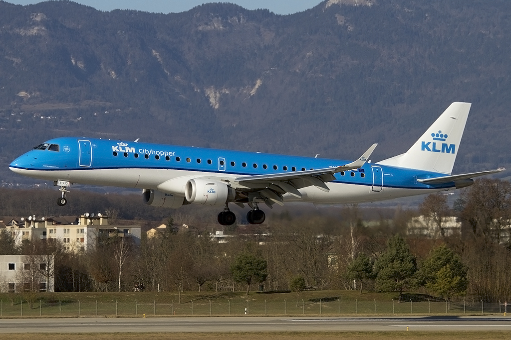 KLM - Cityhopper, PH-EZB, Embraer, EMB-190LR, 13.01.2015, GVA, Geneve, Switzerland 



