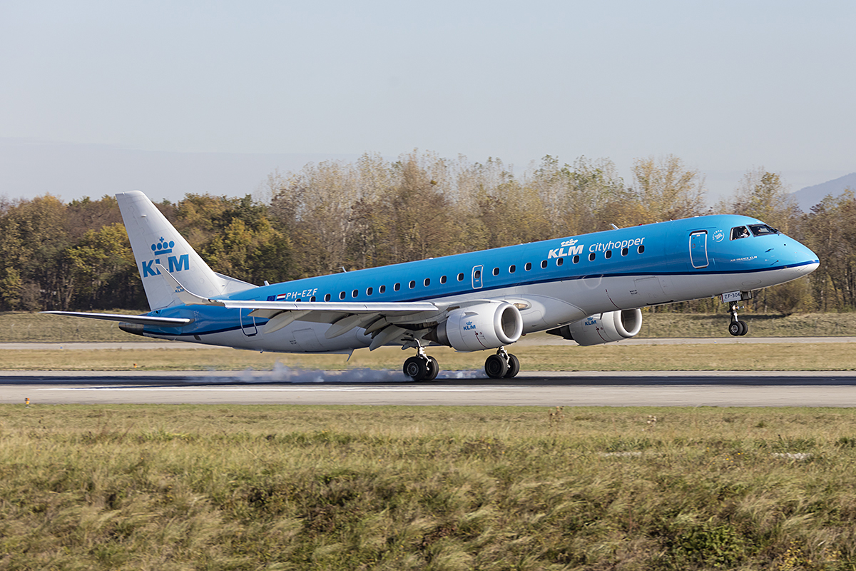 KLM - Cityhopper, PH-EZF, Embraer, ERJ-195LR, 31.10.2017, BSL, Basel, Switzerland


