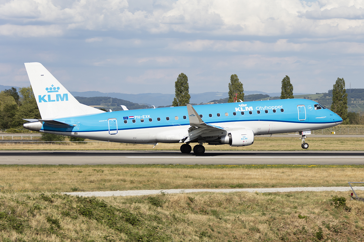 KLM - Cityhopper, PH-EZK, Embraer, 190LR, 17.07.2017, BSL, Basel, Switzerland 



