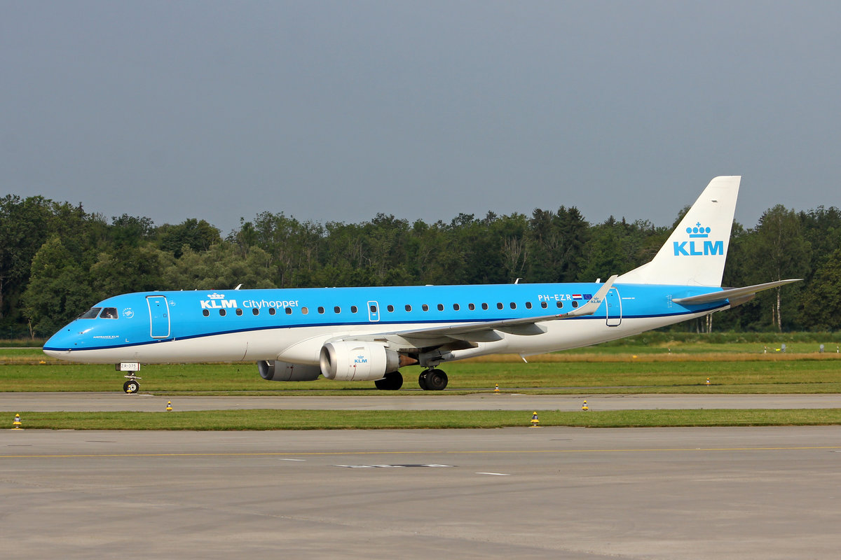 KLM Cityhopper, PH-EZR, Embraer Emb-190STD, msn: 19000375, 06.Juli 2019, ZRH Zürich, Switzerland.