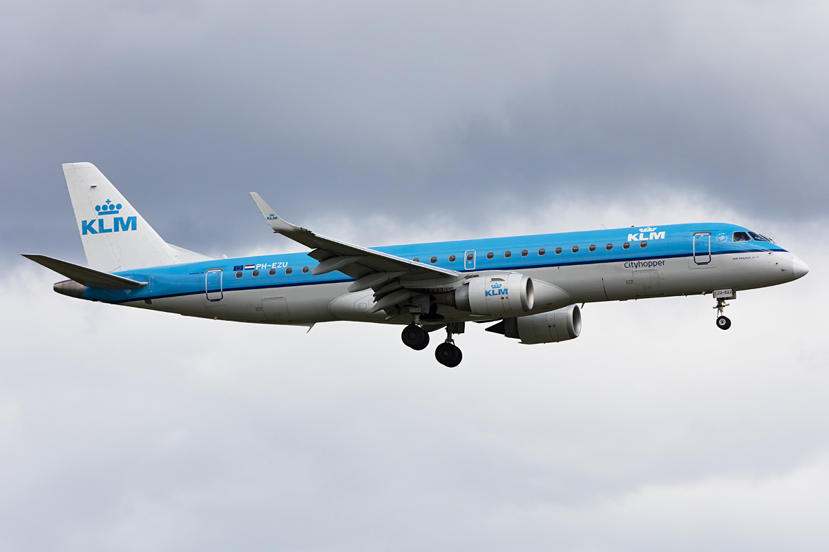 KLM - Cityhopper, PH-EZU, Embraer, 190LR, 03.10.2016, ZRH, Zürich, Switzerland 

