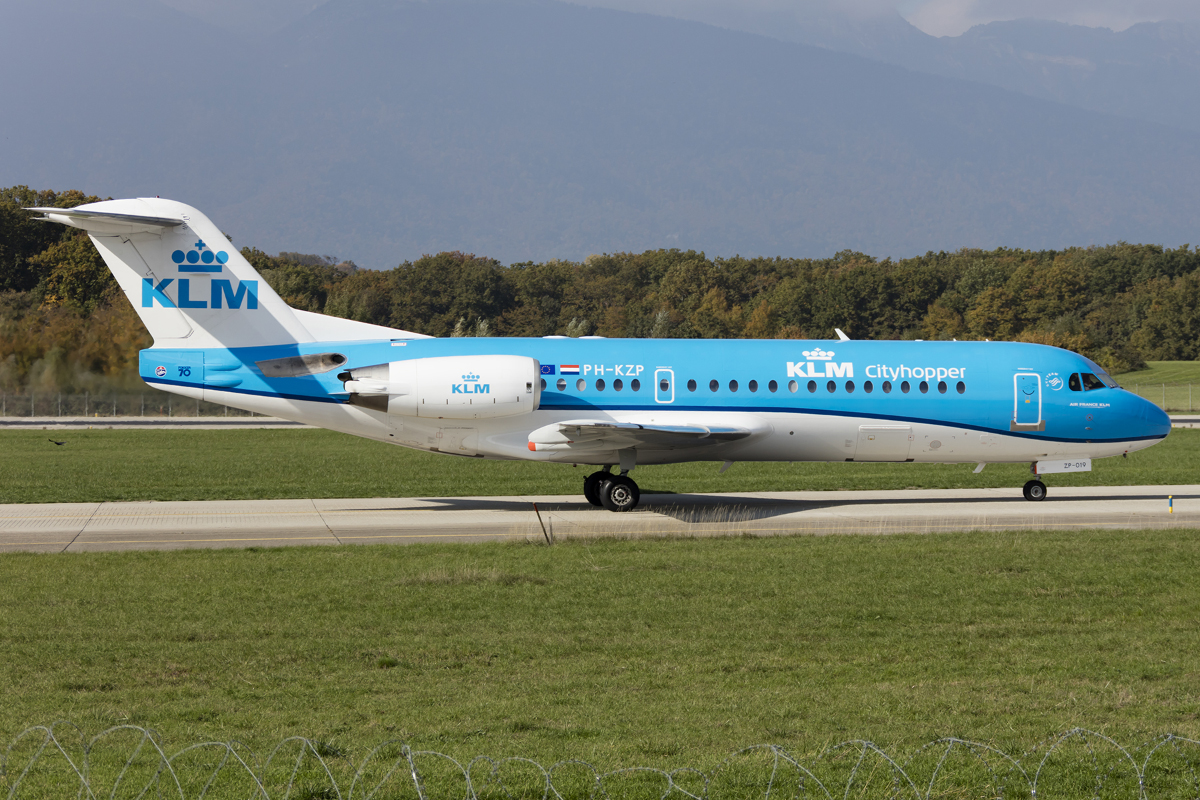 KLM - Cityhopper, PH-KZP, Fokker, F70, 17.10.2015, GVA, Geneve, Switzerland




