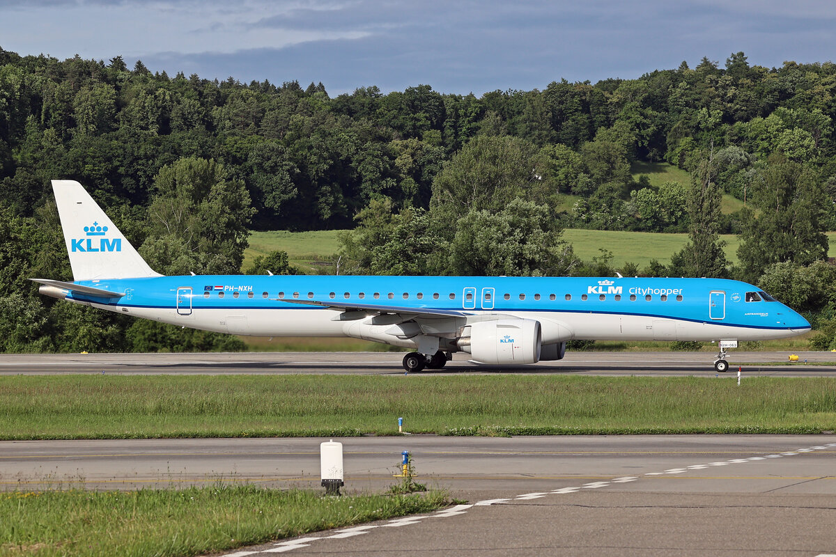 KLM Cityhopper, PH NXH, Embraer E195-E2, msn: 19020063, 29.Mai 2025, ZRH Zürich, Switzerland.