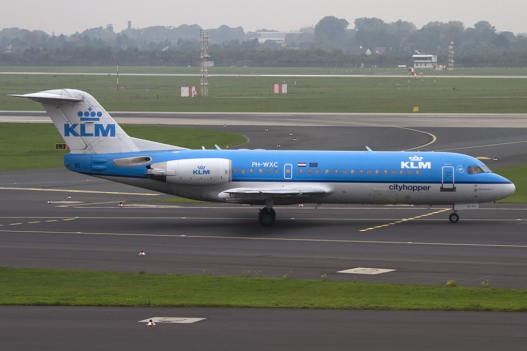 KLM - Cityhopper, PH-WXC, Fokker, F-70, 08.10.2013, DUS, Düsseldorf, Germany 




