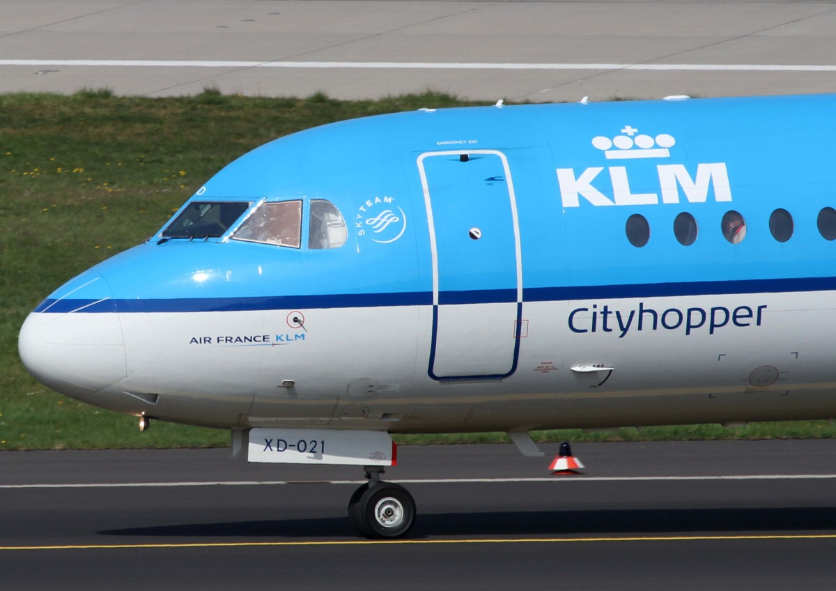 KLM cityhopper, PH-WXD, Fokker, 70 (Bug/Nose), 02.04.2014, DUS-EDDL, Dsseldorf, Germany