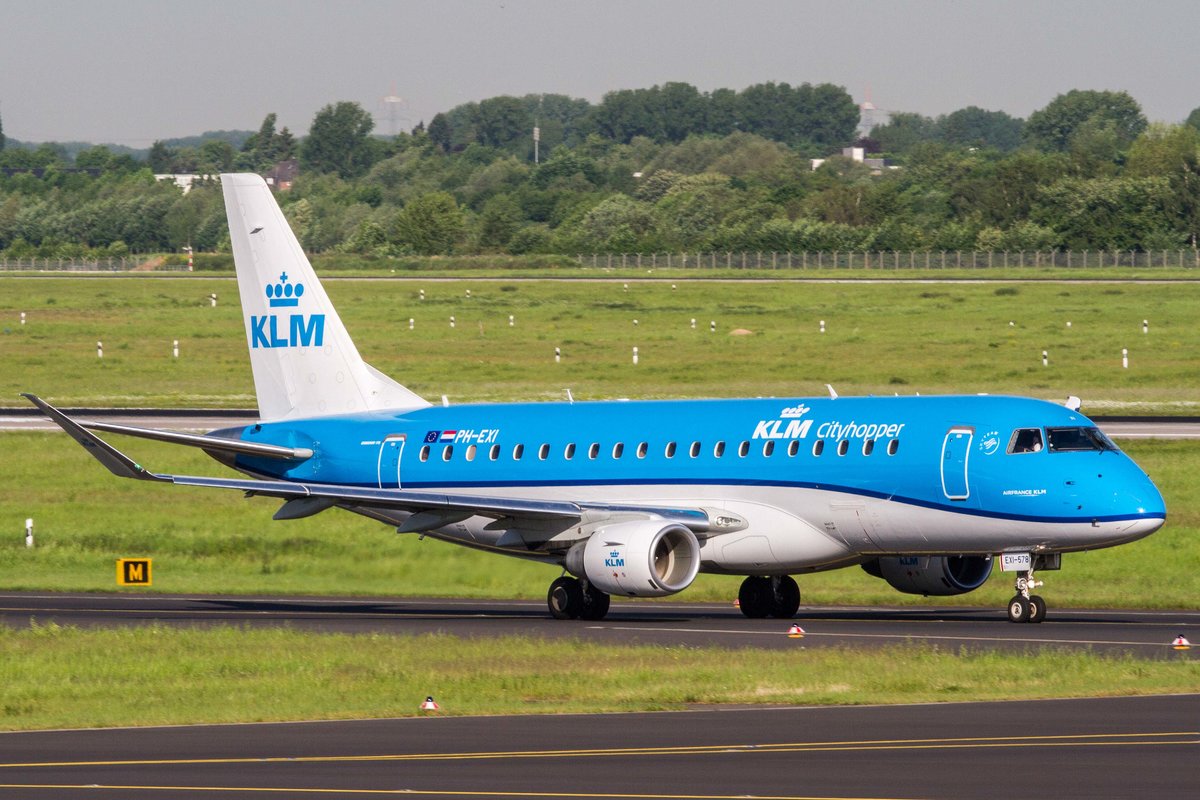 KLM-Cityhopper (WA-KLC), PH-EXI, Embraer, 175 STD (170-200)(neue WA-Lkrg.), 17.05.2017, DUS-EDDL, Dsseldorf, Germany
