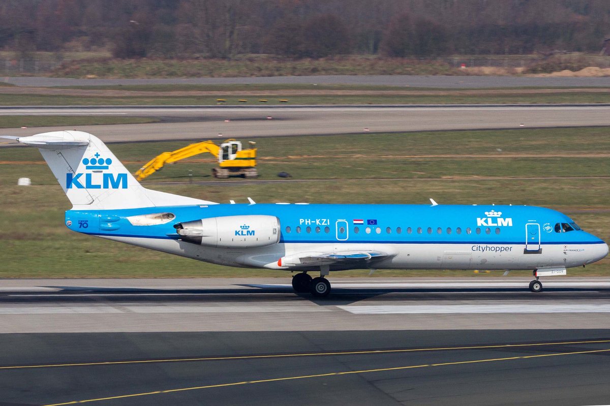 KLM Cityhopper (WA-KLC), PH-KZI, Fokker, 70, 10.03.2016, DUS-EDDL, Düsseldorf, Germany 