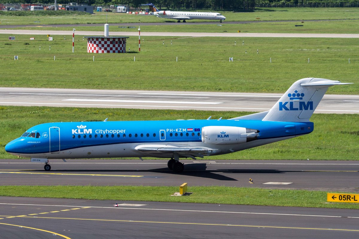 KLM-Cityhopper (WA-KLC), PH-KZM, Fokker, 70 (neue WA-Lkrg.), 17.05.2017, DUS-EDDL, Düsseldorf, Germany