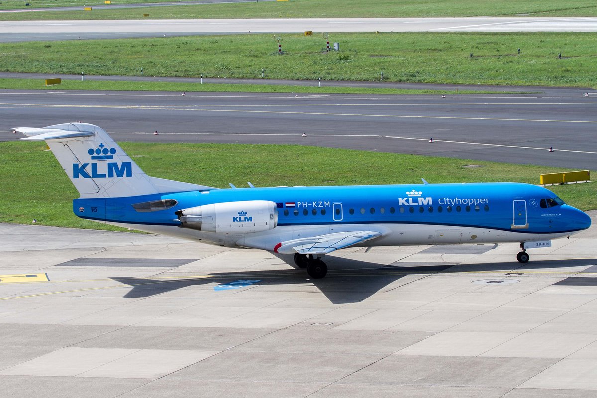 KLM-Cityhopper (WA-KLC), PH-KZM, Fokker, 70 (neue WA-Lkrg.), 17.05.2017, DUS-EDDL, Düsseldorf, Germany