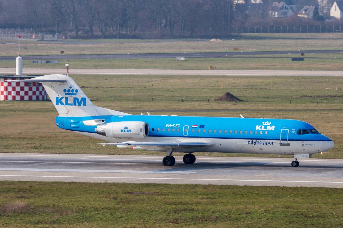 KLM Cityhopper (WA-KLC), PH-KZT, Fokker, 70, 10.03.2016, DUS-EDDL, Düsseldorf, Germany 