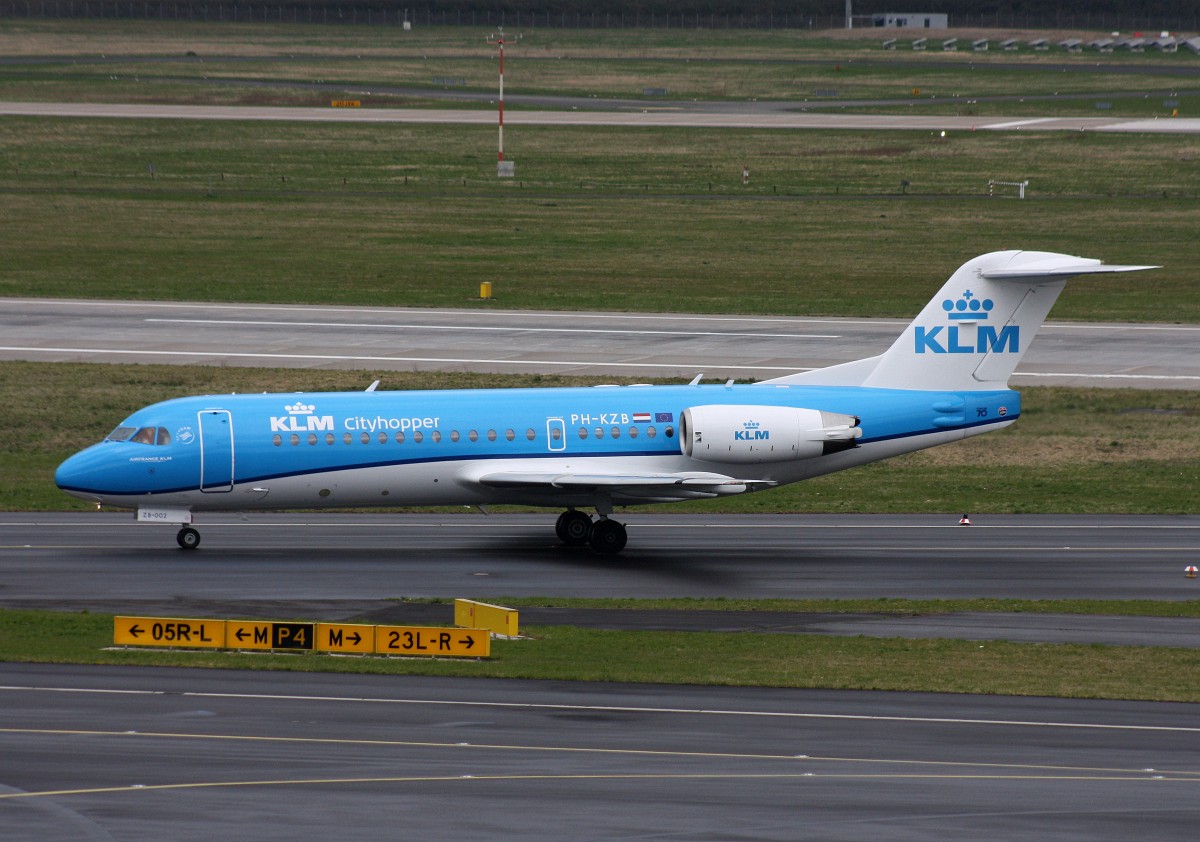 KLM Cityhopper,PH-KZB,(c/n 11562),Fokker F70,11.04.2015,DUS-EDDL,Düsseldorf,Germany