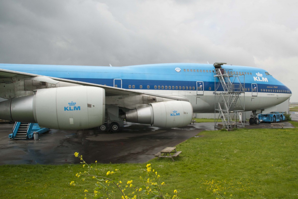 KLM, PH-BUK  Louis Bleriot , Boeing, 747-306 B, 09.05.2014, Avidrome (EHLE-LEY), Lelystad, Niederlande