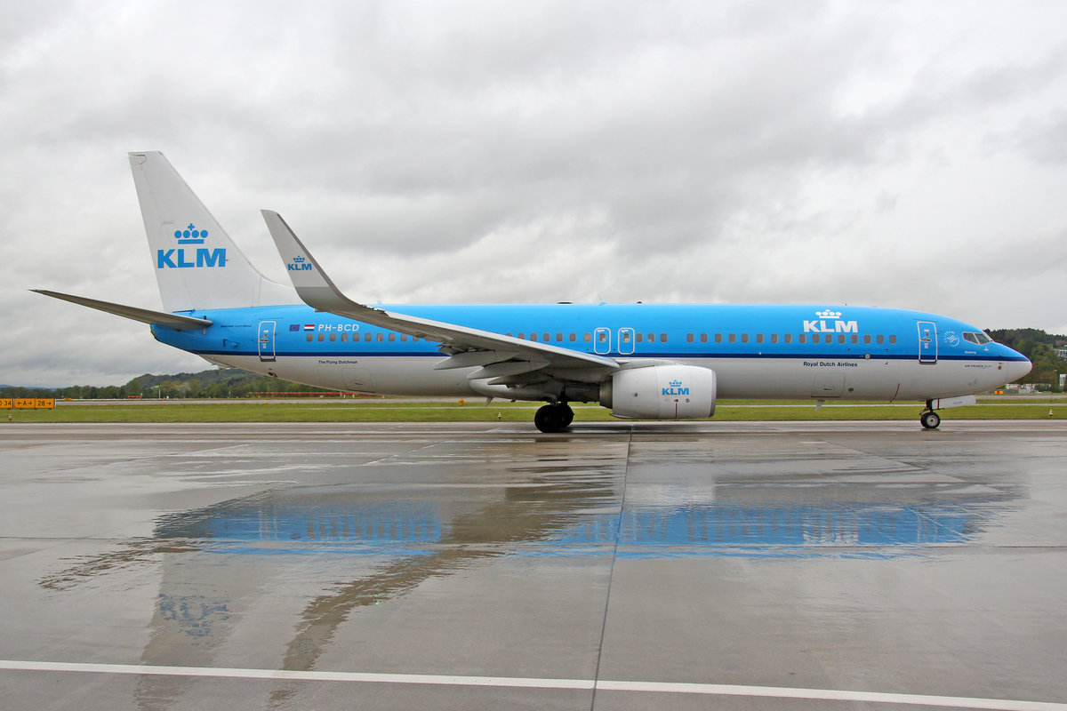 KLM Royal Dutch Airlines, PH-BCD, Boeing 737-8K2, 1.Mai 2017, ZRH Zürich, Switzerland.
