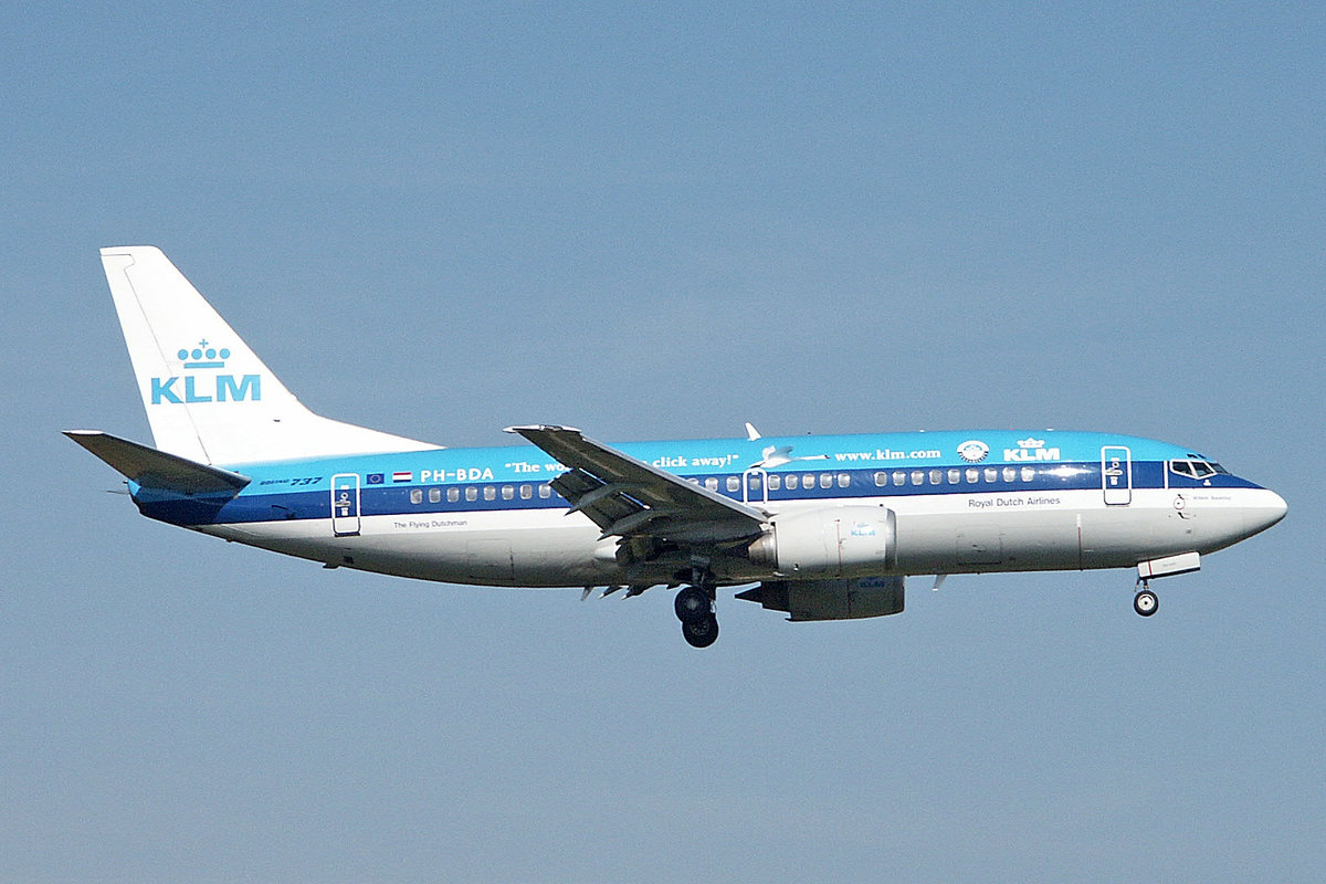 KLM Royal Dutch Airlines, PH-BDA, Boeing 737-306,  Willem Barentsz , 19.März 2003, ZRH Zürich, Switzerland.