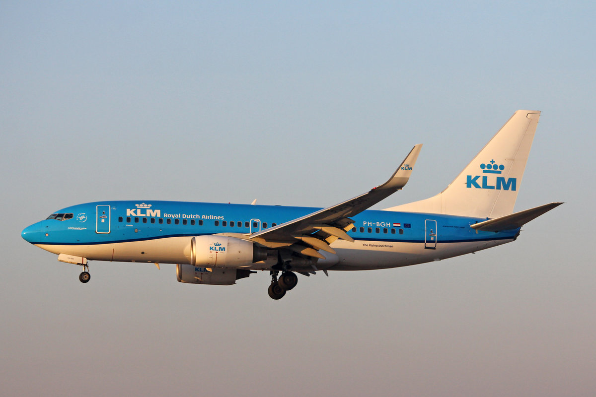 KLM Royal Dutch Airlines, PH-BGH, Boeing 737-7K2, msn: 38053/3119,  Grutto / Godwit , 21.Februar 2019, ZRH Zürich, Switzerland.