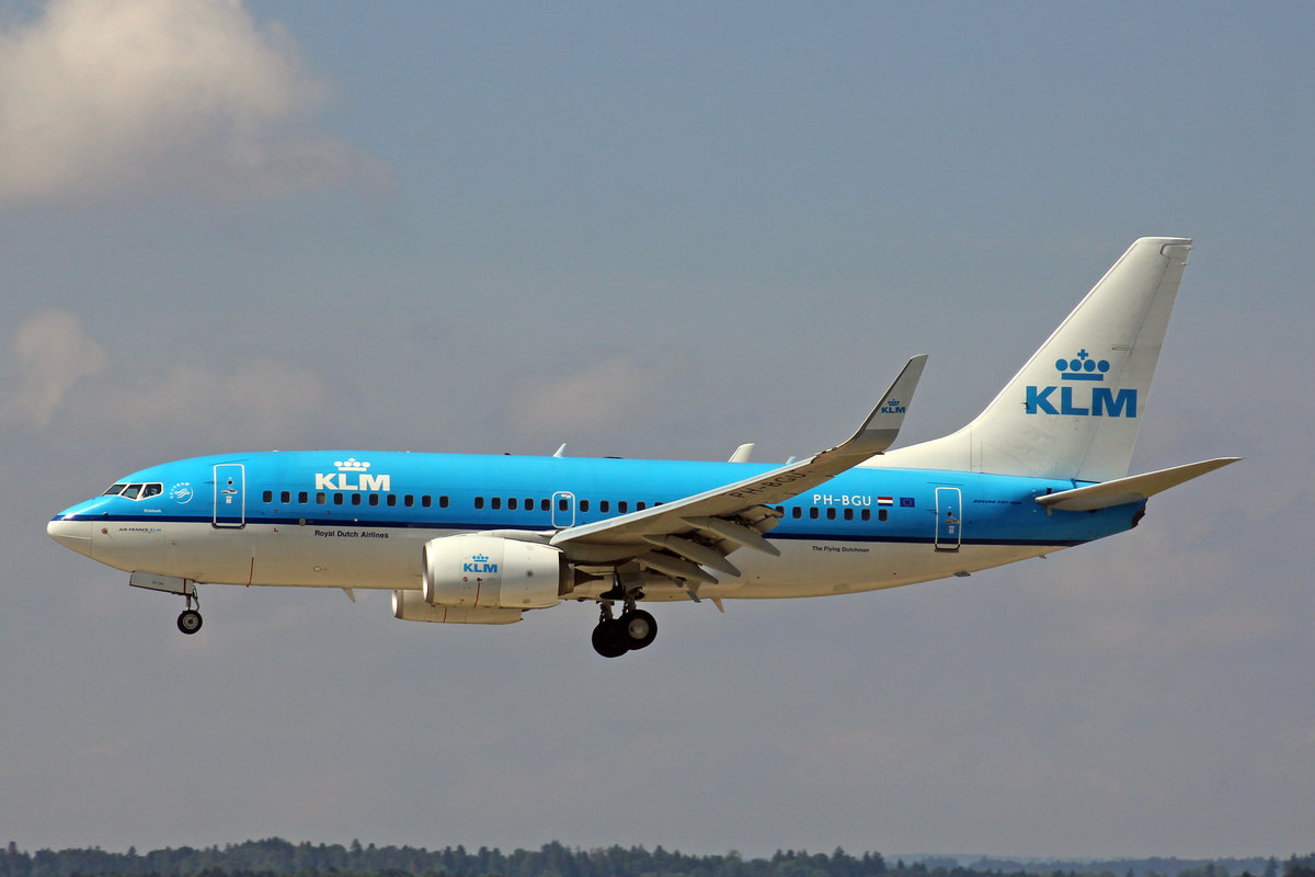 KLM Royal Dutch Airlines, PH-BGU, Boeing 737-7K2,  Koekoek/Cuckoo , 21.Juli 2017, ZRH Zürich, Switzerland.