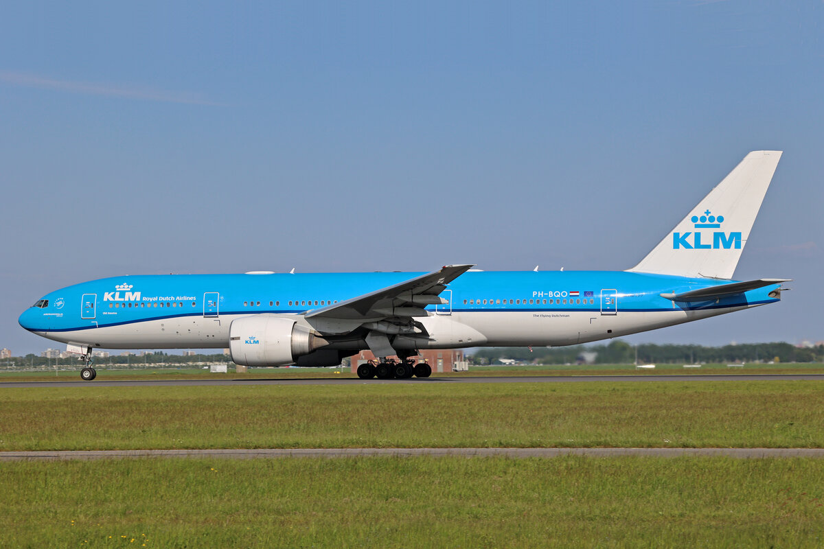 KLM Royal Dutch Airlines, PH-BQO, Boeing B777-206ER, msn: 35295/609,  Old Rauma , 19.Mai 2023, AMS Amsterdam, Netherlands.