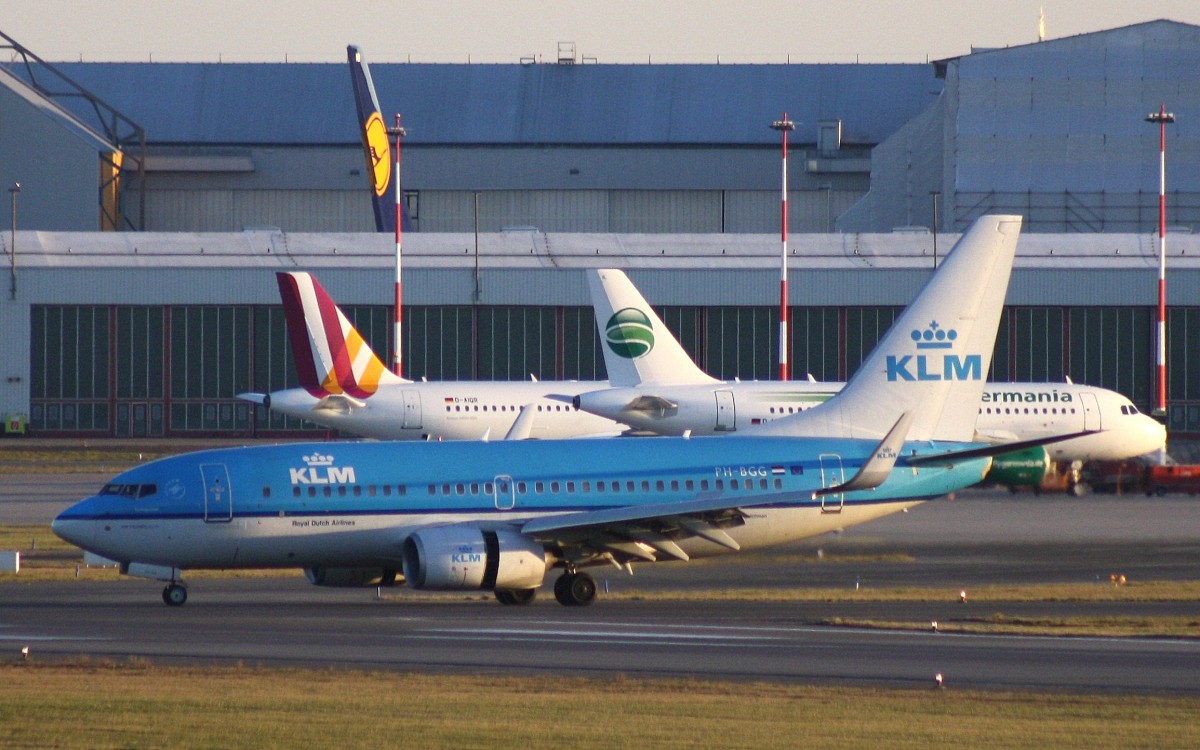 KLM Royal Dutch Airlines,PH-BGG,(c/n30367),Boeing 737-7K2(WL),11.03.2014,HAM-EDDH,Hamburg,Germany