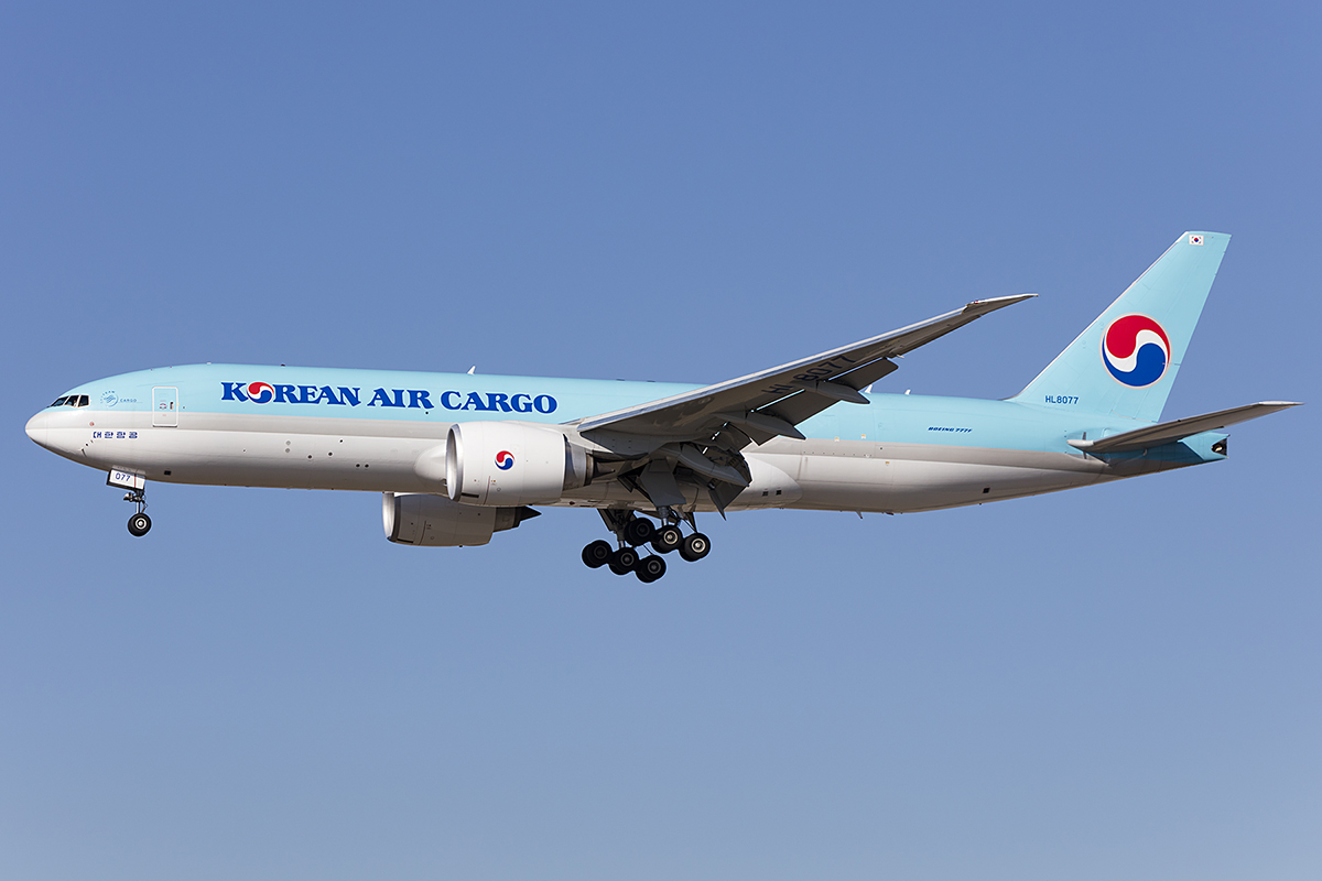 Korean Air - Cargo, HL8077, Boeing, B777-FB5, 14.10.2018, FRA, Frankfurt, Germany 




