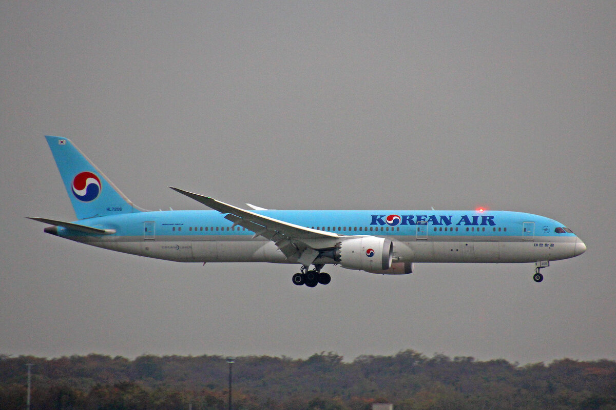 Korean Air, HL7206, Boeing B787-9, msn: 34815/716, 29.Oktober 2022, FRA Frankfurt, Germay.