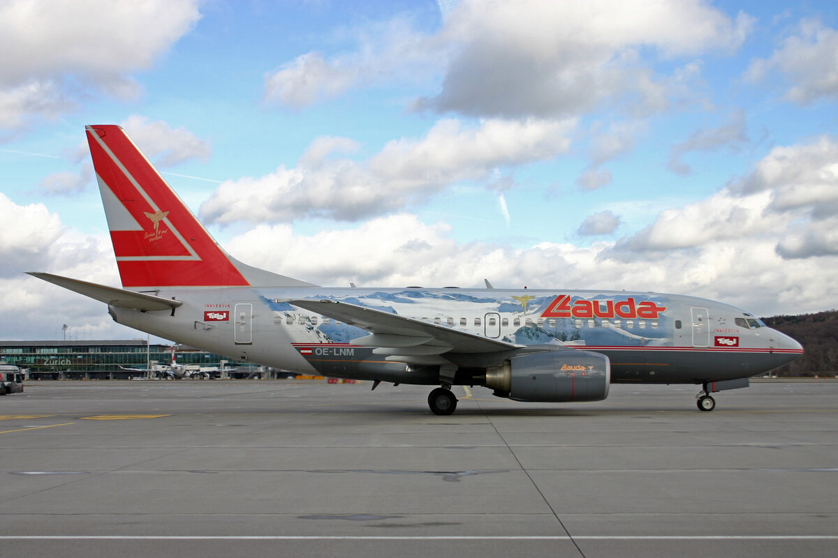 Lauda Air, OE-LNM, Boeing 737-629, msn: 30138/546,  Innsbruck Tirol , 25.März 2006, ZRH Zürich, Switzerland.